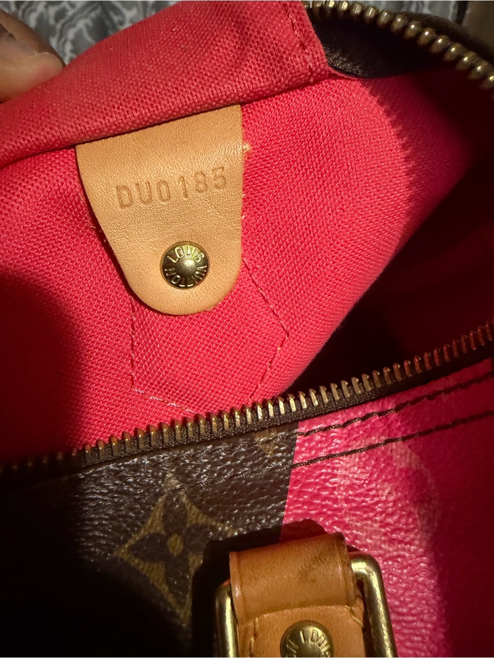Louis Vuitton Brown Monogram Speedy with Pink V Graphic - Picture 16 of 16